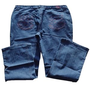 S) Mceea feminine jeans plus size 20w denim glitter pocket women